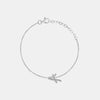 Bracelet d'initiales en cursive de diamants