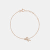 Bracelet d'initiales en cursive de diamants