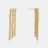 Gold Beaded Drop Earrings