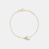 Bracelet d'initiales en cursive de diamants