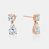 Lab Grown Pear Drop Statement Earrings