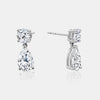 Lab Grown Pear Drop Statement Earrings