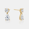 Lab Grown Pear Drop Statement Earrings