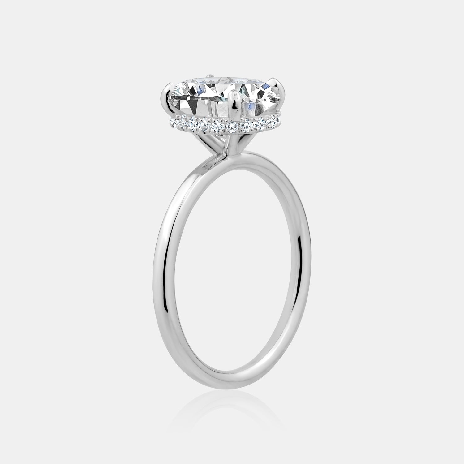 2.50ct Lab Grown Oval Cut Diamond Engagement Ring