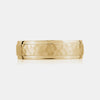 10K Brushed Center Hammered Wedding Band