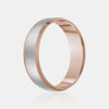 Alliance 18K bicolore à centre brossé