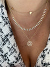 Collier étoile de David en diamant taillé