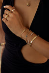Bracelet à barrettes de diamants avec chaîne à maillons cubains