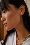 Clous d'oreilles diamantés