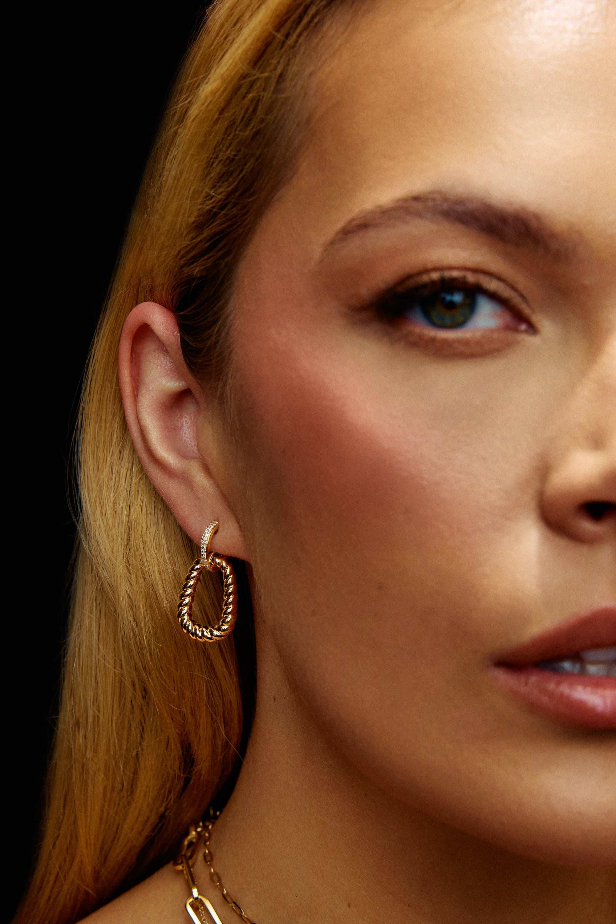 Fancy Interlock Oval Hoops