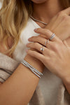 Bague enveloppante à diamants gradués