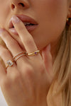 Bague avec coeur incrusté