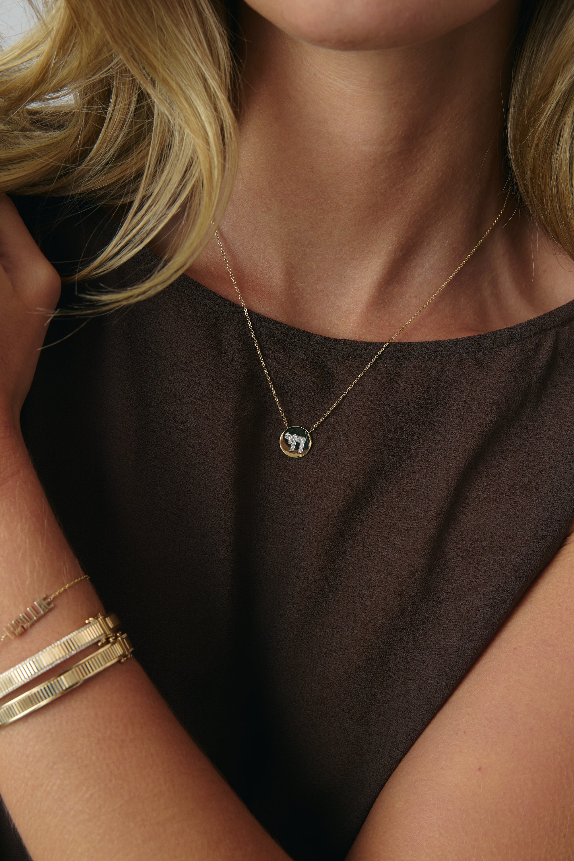 Round Diamond Hai Necklace