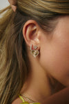 Fluted Dangling Heart Earrings