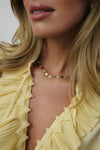 Diamond Beaded Pave Heart Necklace