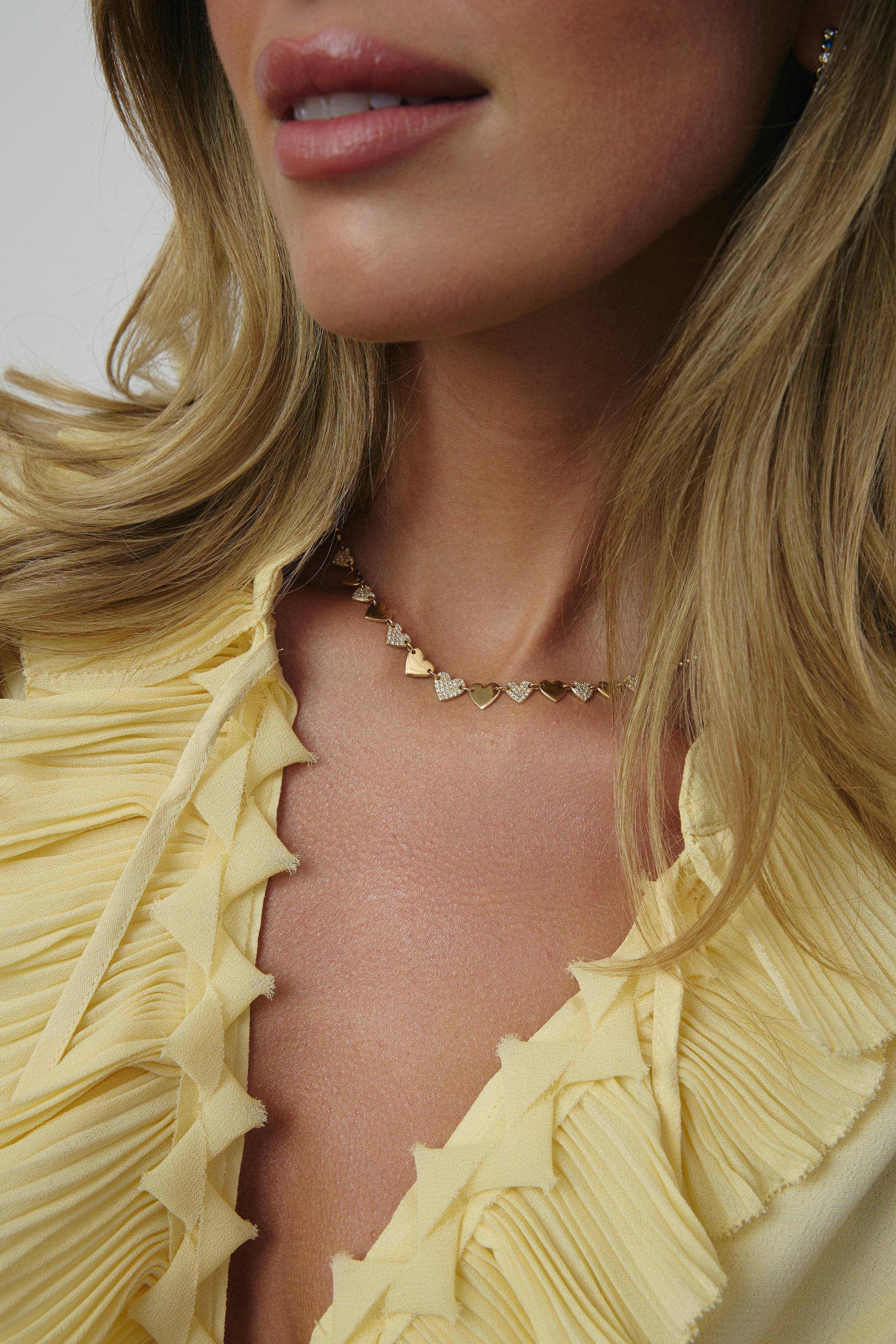 Diamond Heart Beaded Necklace