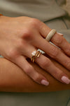 Lab Grown Diamond Spiral Pear Shape Ring
