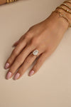 Bague à diamant de laboratoire émeraude de 5,03ct