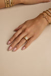 Bague de fiançailles 2ct Radiant Cut Lab Grown Cigar Band