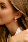 Small Graduated Pearl Hoops