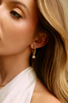 Diamond Sunburst Beaded Hoops