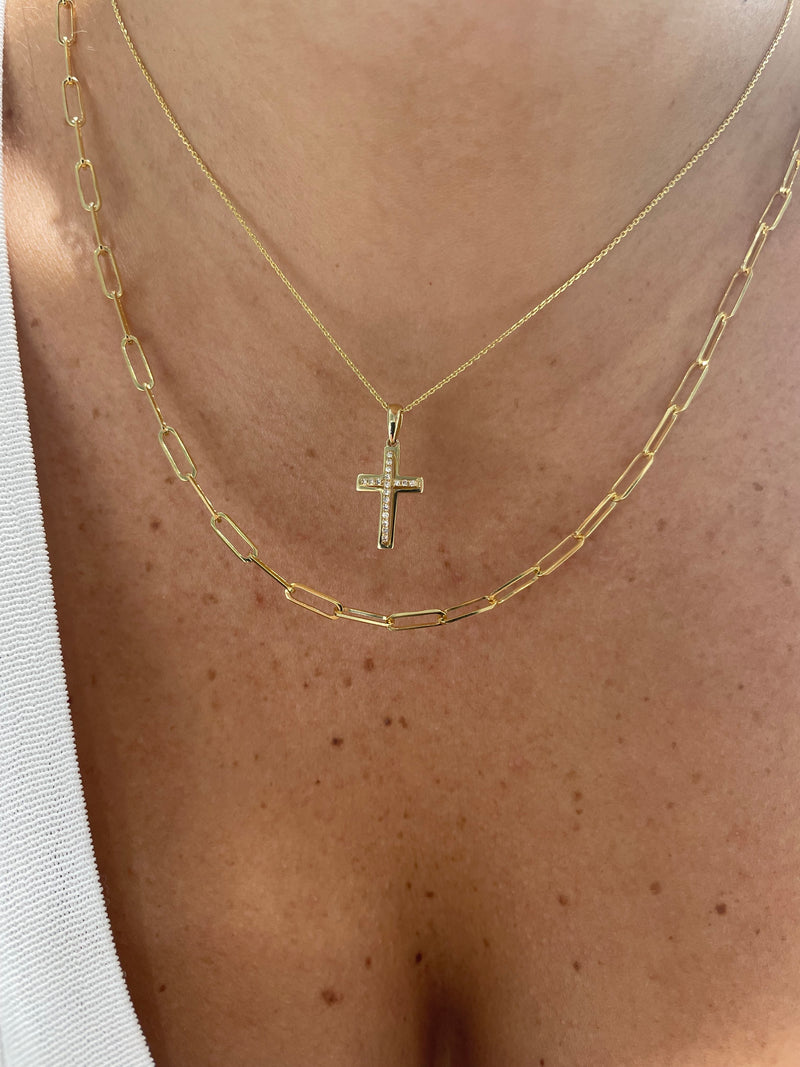 Diamond Gold Cross Necklace