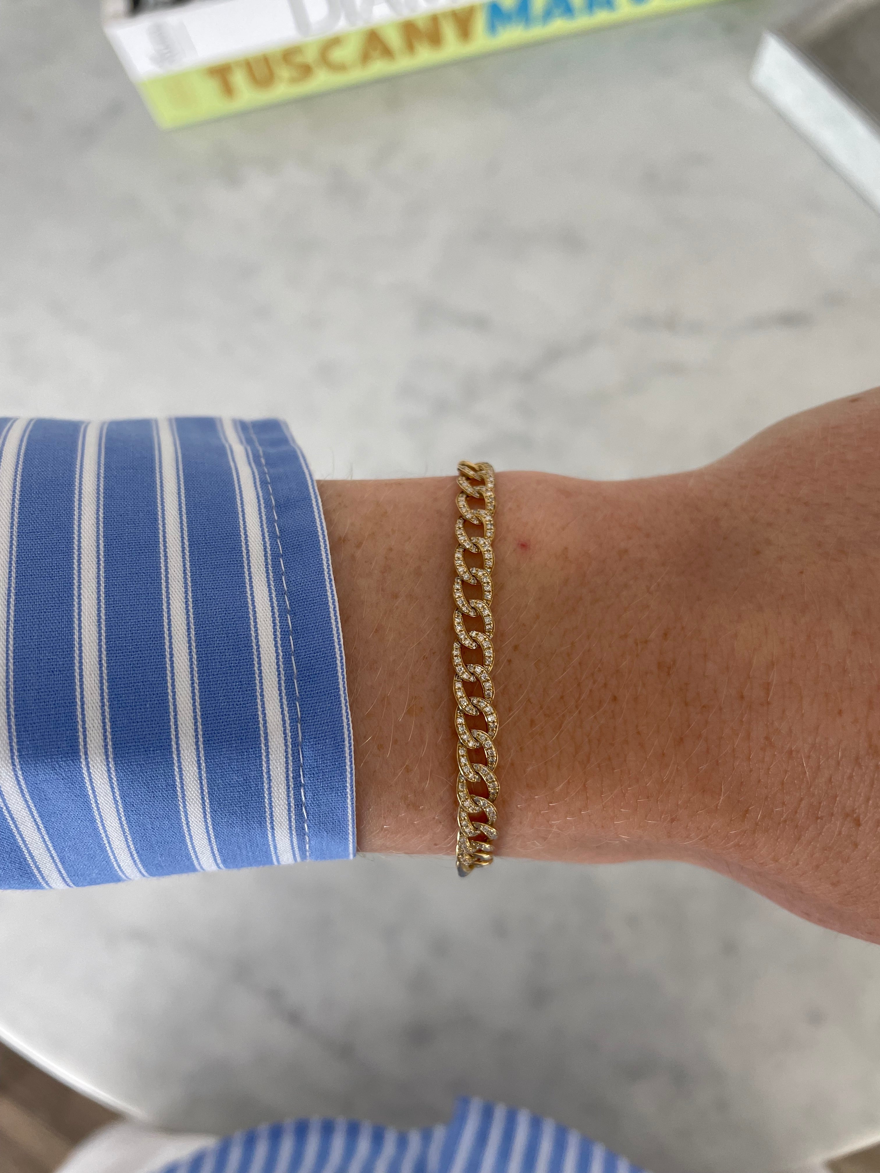 Bracelet à Maillons Cubains Miami en Diamant