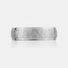 10K Brushed Center Hammered Wedding Band