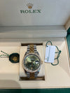 Rolex Datejust 36mm Oystersteel Yellow gold and Diamonds Green Roman Numeral face on Jubliee bracelet 126283RBR/2022