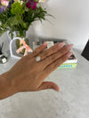 BAGUE DE FIANÇAILLES OVALE AVEC HALO CACHÉ