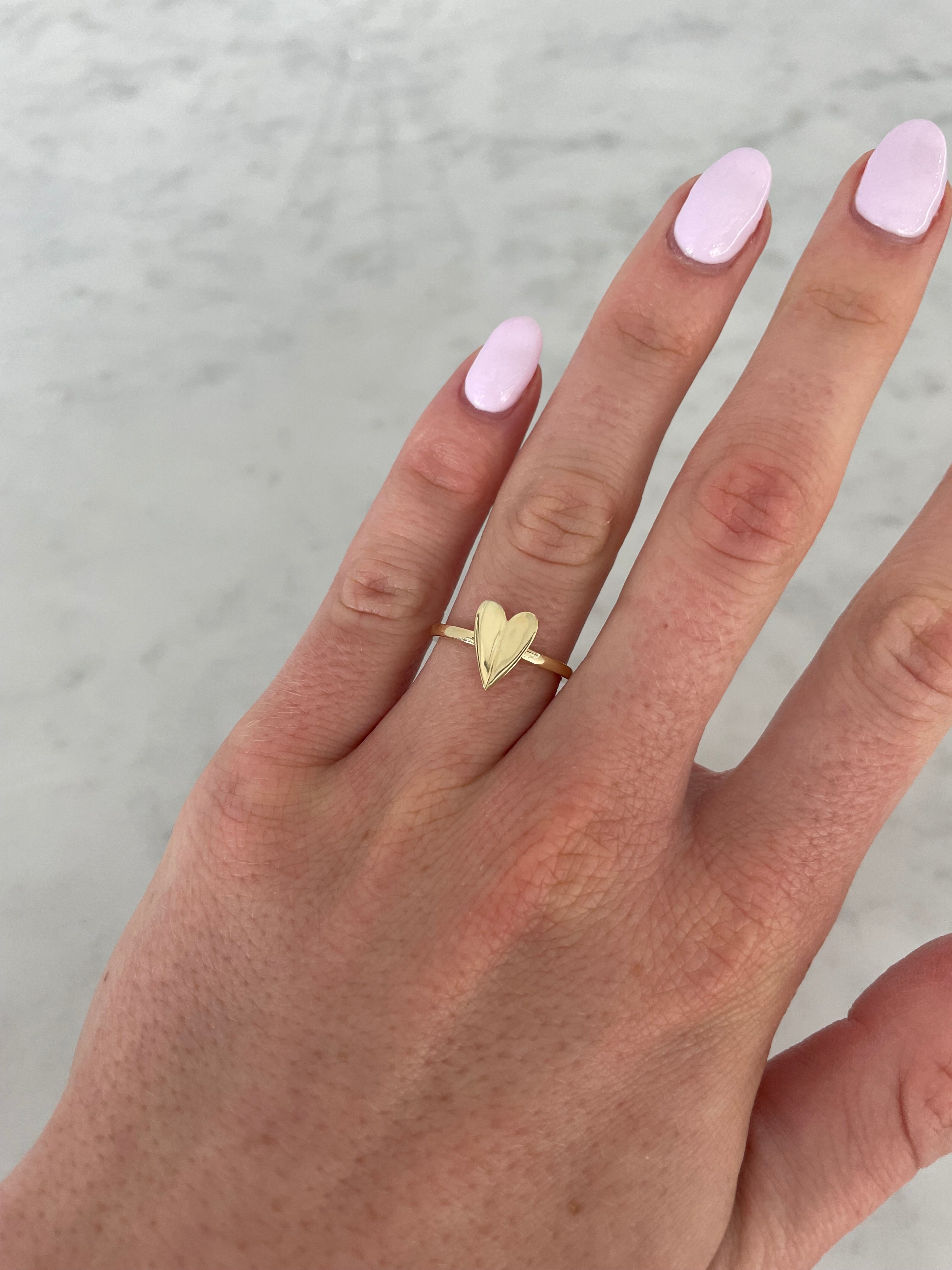 Elongated Heart Ring