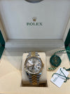 Rolex Datejust 36mm Two Tone Jubliee with Oystersteel and Roman Numeral diamond face 126233/2021