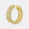 Manchette d'oreille avec bordure en diamant