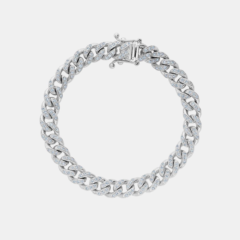 Miami Cuban Link Bracelet with Diamonds