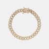 Bracelet à maillons cubains avec diamants