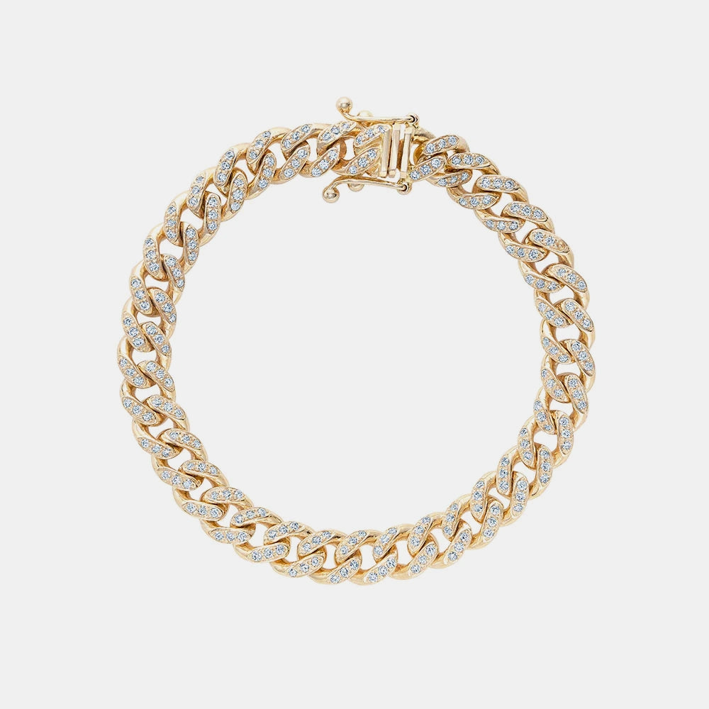 Miami Cuban Link Bracelet with Diamonds