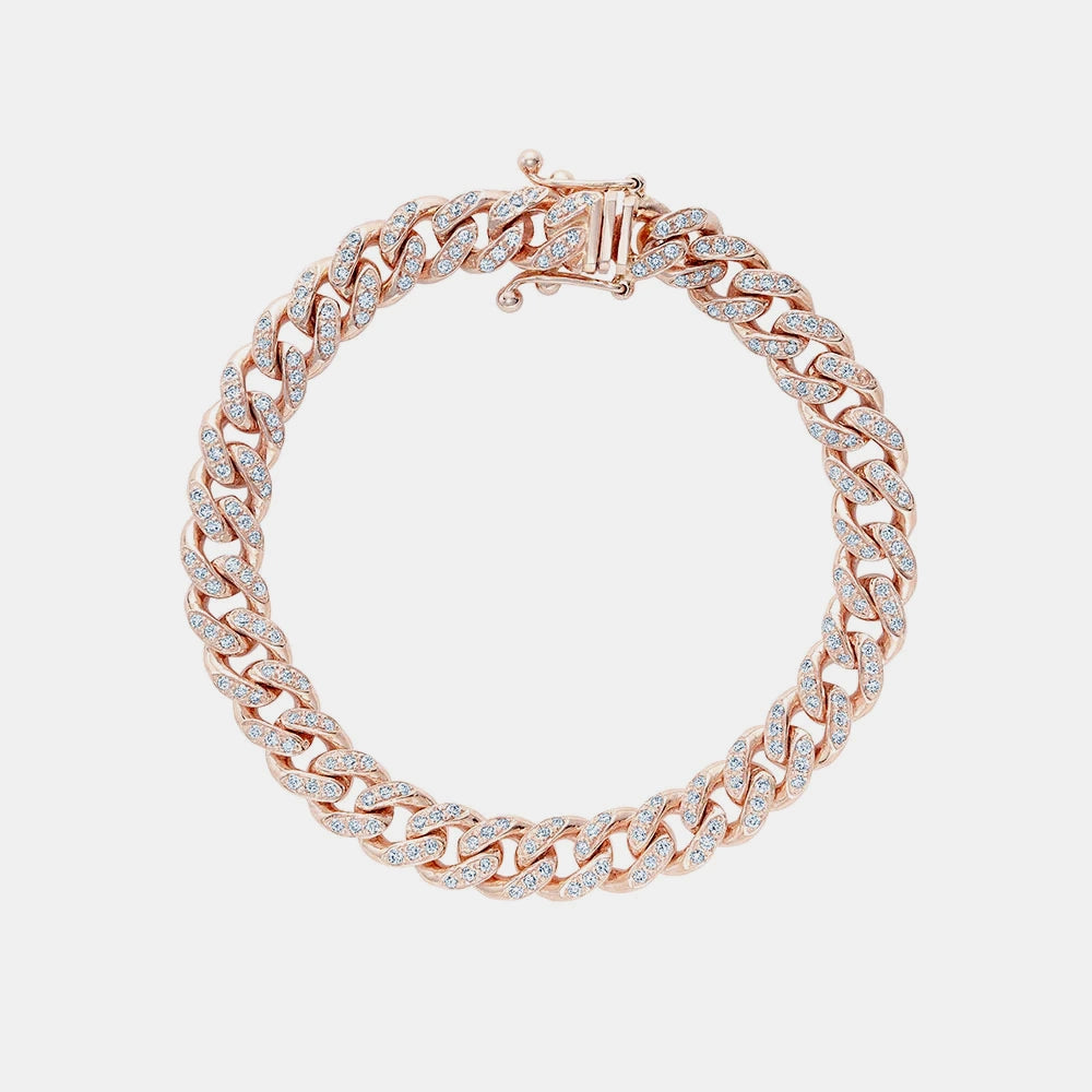 Miami Cuban Link Bracelet with Diamonds