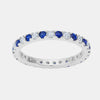 Bague de Diamant & Saphir Bleu