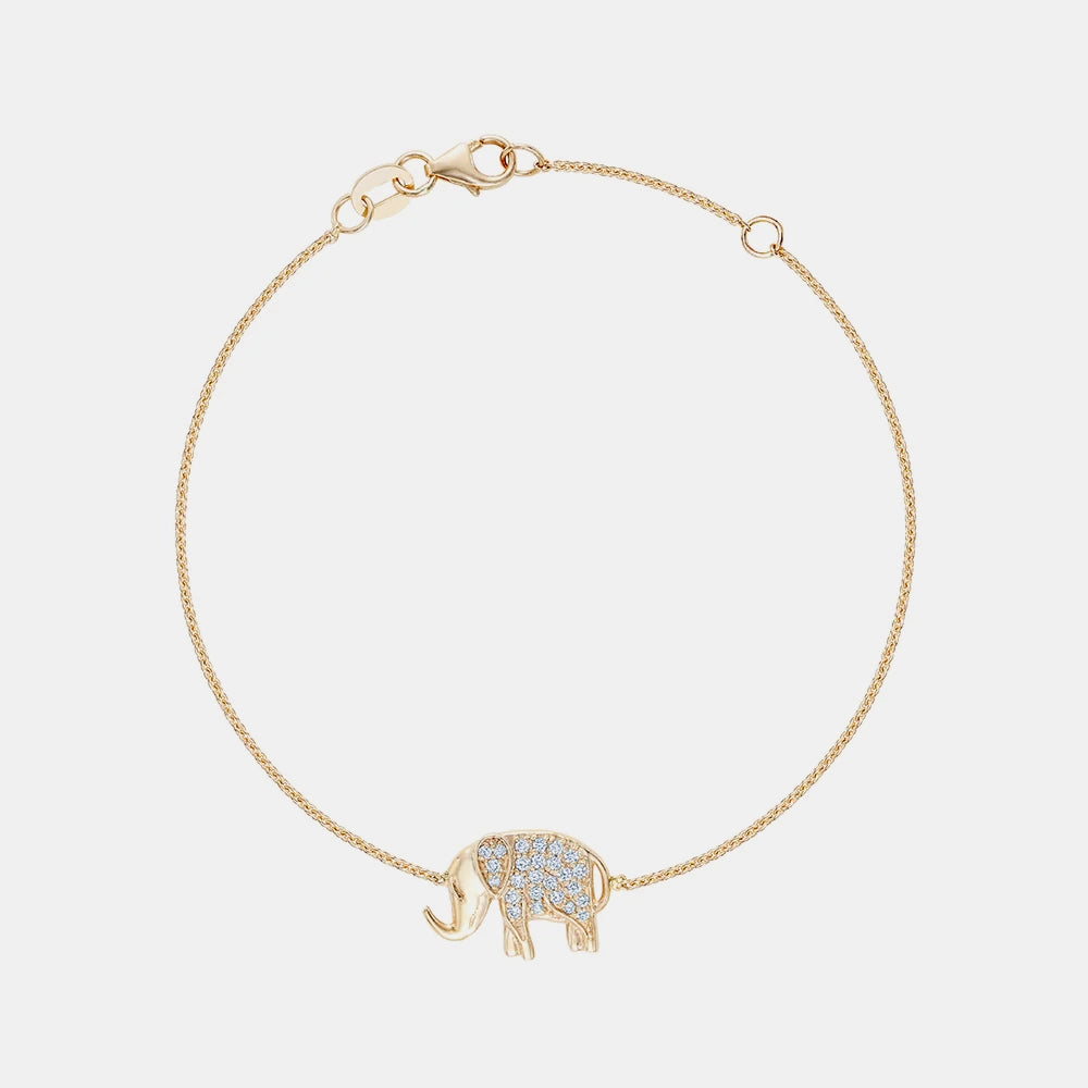 Diamond Elephant Bracelet