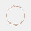Triple Diamond Butterfly Anklet