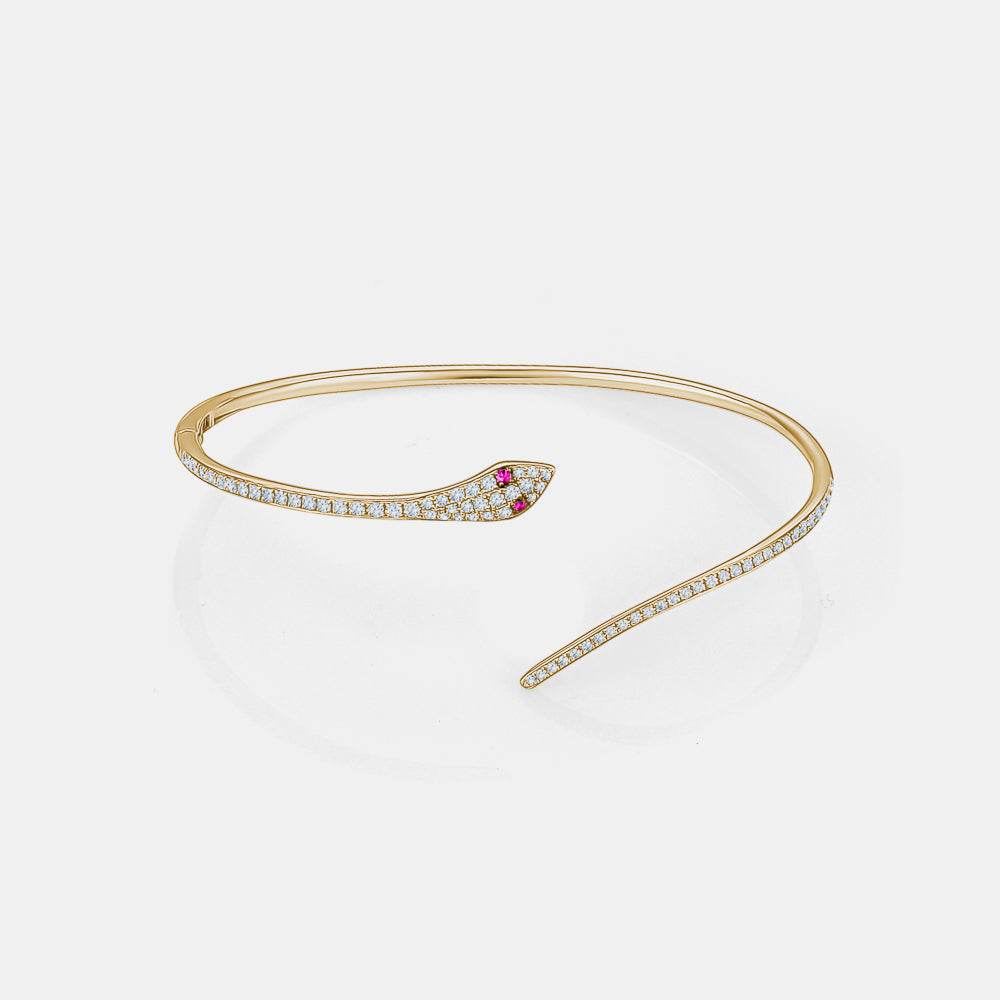 Bracelet de Serpent en Diamant