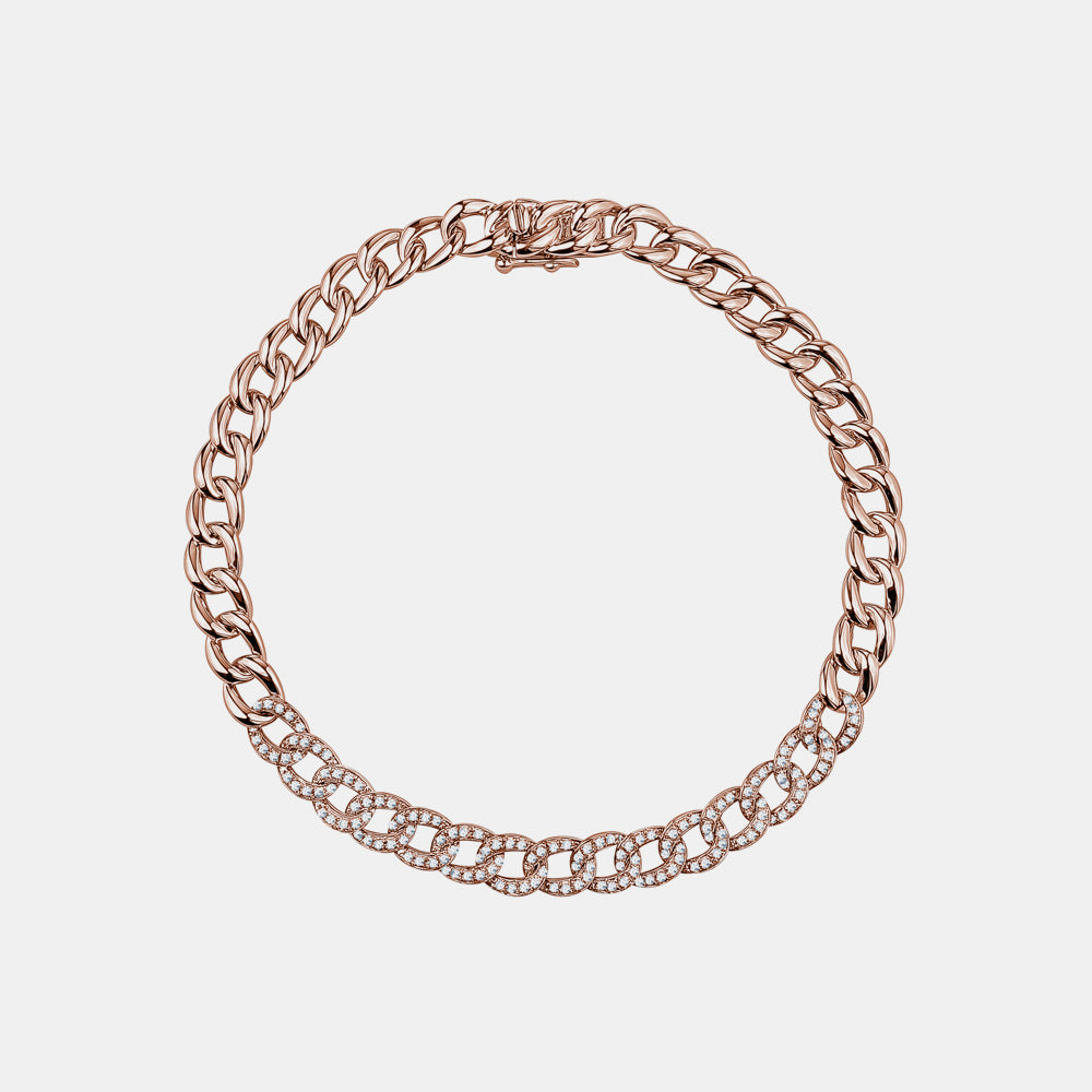 Partial Diamond Miami Cuban Link Bracelet