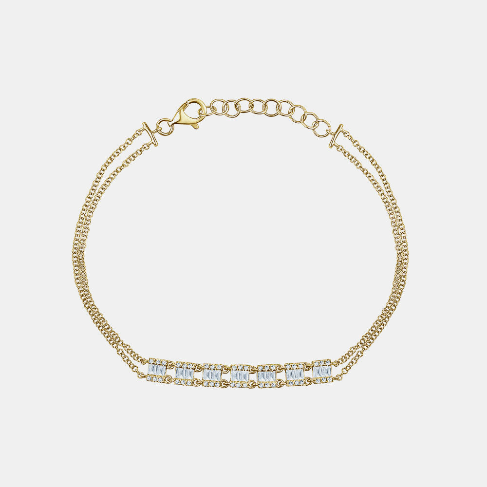 Bracelet avec Baguette de Diamants î  