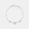 Triple Diamond Butterfly Bracelet