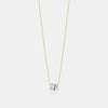 East West Lab Grown Oval Cut Floating Necklace