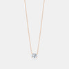 East West Lab Grown Oval Cut Floating Necklace