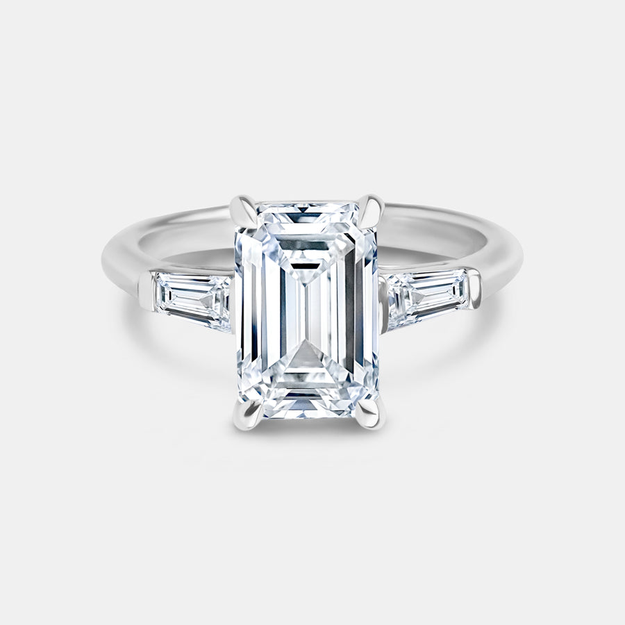 3.00ct Emerald Cut Lab Engagement Ring