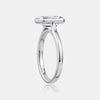 2.00ct Emerald Cut Bezel Lab Engagement Ring
