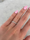 Bague à diamant baguette et rond