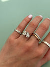 BAGUE DE FIANÇAILLES TOI ET MOI, POIRE ET ÉMERAUDE, CULTIVÉES EN LABORATOIRE